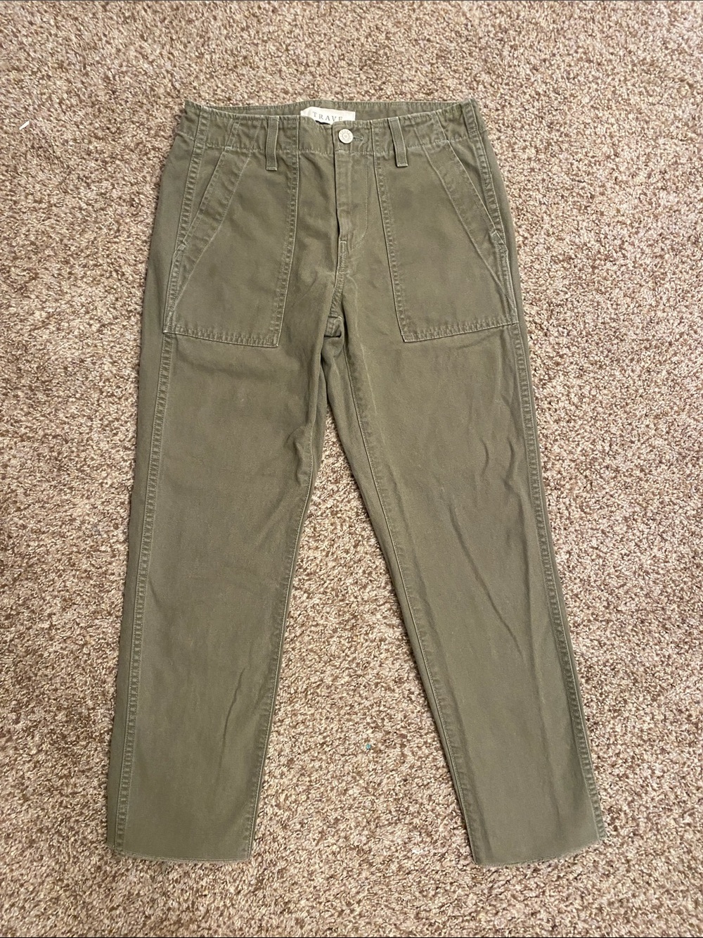 Trave Deja utility taper green pants